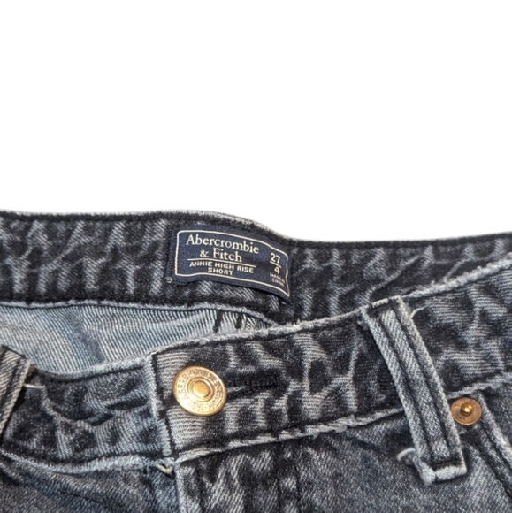 Abercrombie & Fitch Annie High Rise Denim Jean Short size 27 Black 100% Cotton - Picture 6 of 7